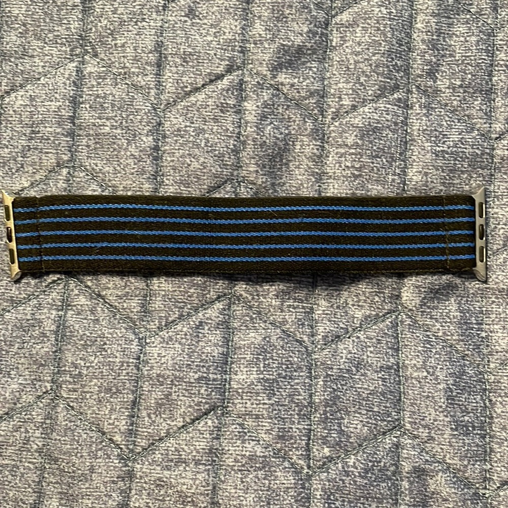 Thin Blue Line Flexible Fabric IWatch Band
